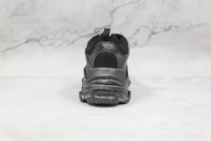 Balenciaga Black Faded Triple S Sneakers