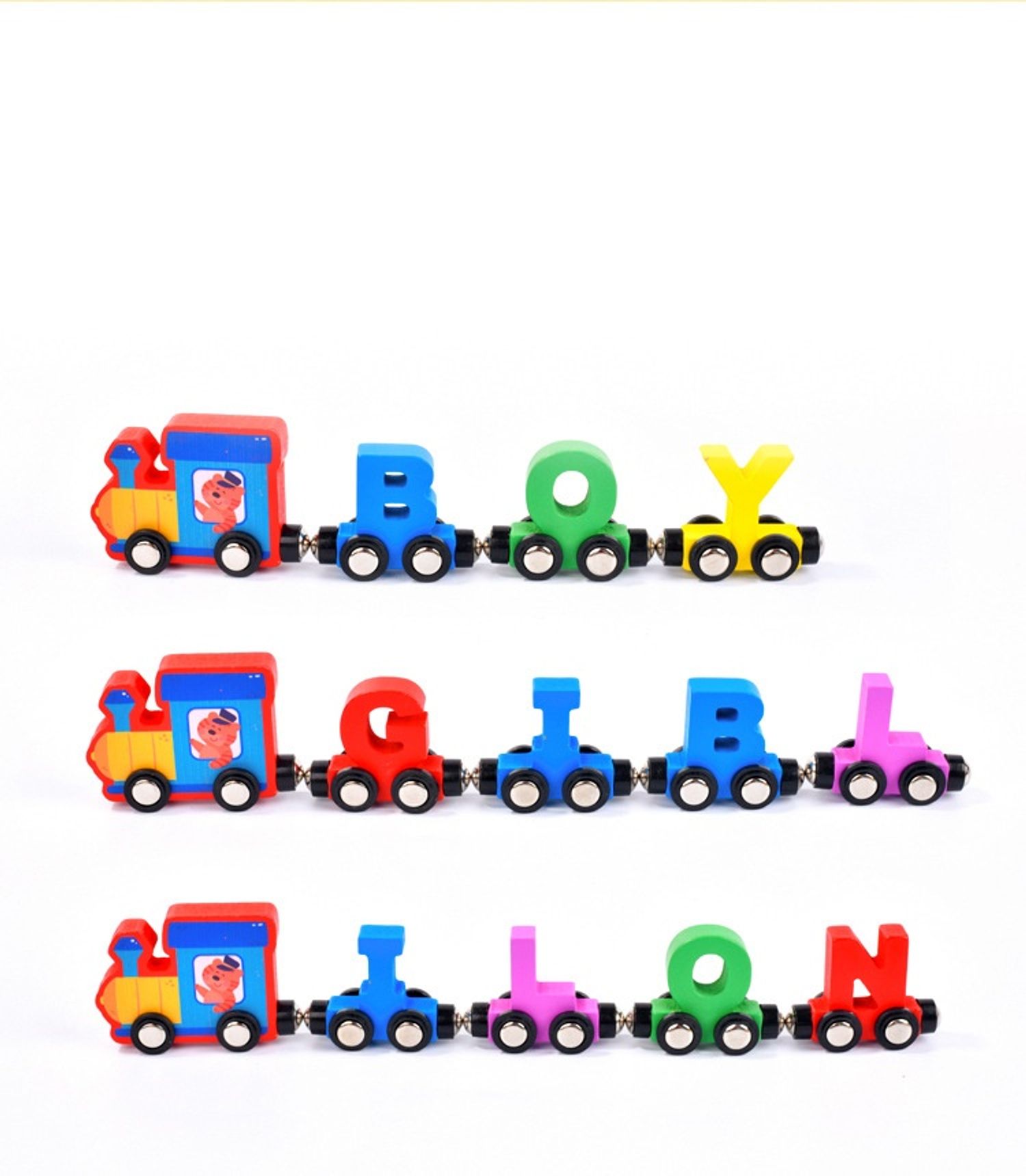 Соронзон англи цагаан толгойн үсэгтэй галт тэрэг