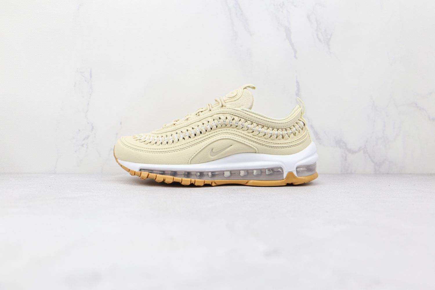 Nike Air Max 97 LX Woven Fossil White Gum Yellow