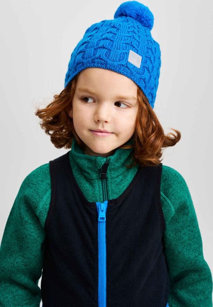 Beanie, Nyksund,Bright blue