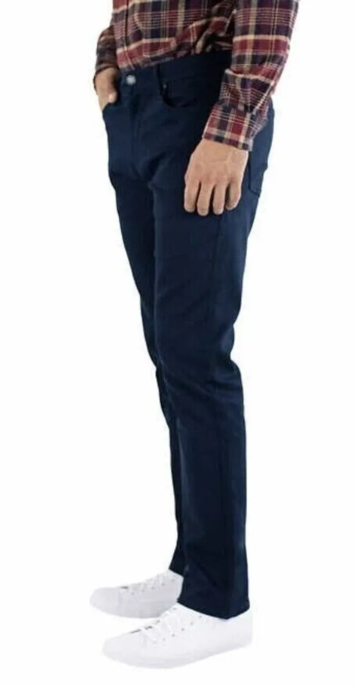 Jachs Men’s 5 Pocket Pant Straight Fit Stretch Blue, Size 30x29