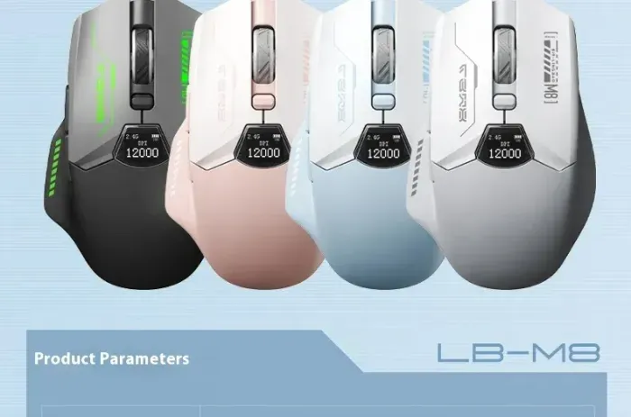 LB-M8 Wireless Tri-Mode Gaming Mouse - Black