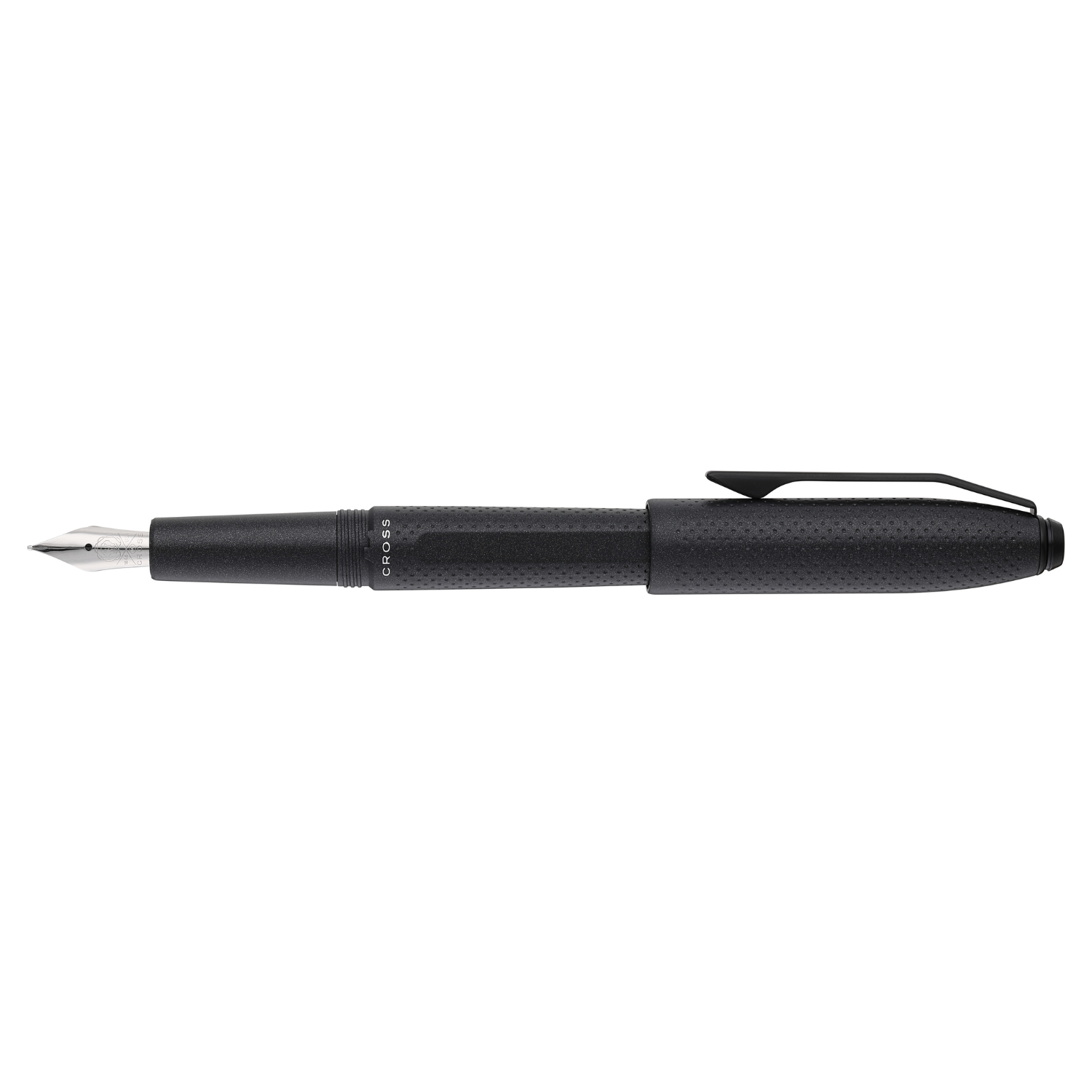 Prism Obsidian Black Resin with Polished Chrome Stainless Steel Medium Nib Fountain Pen