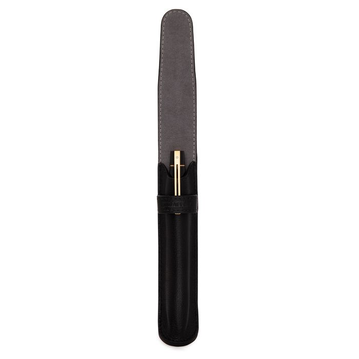 PEN SHEAFFER 300BRIGHT CHROME WITH GOLD TONE TRIMS BP WITH SINGLE LEATHER POUCH 