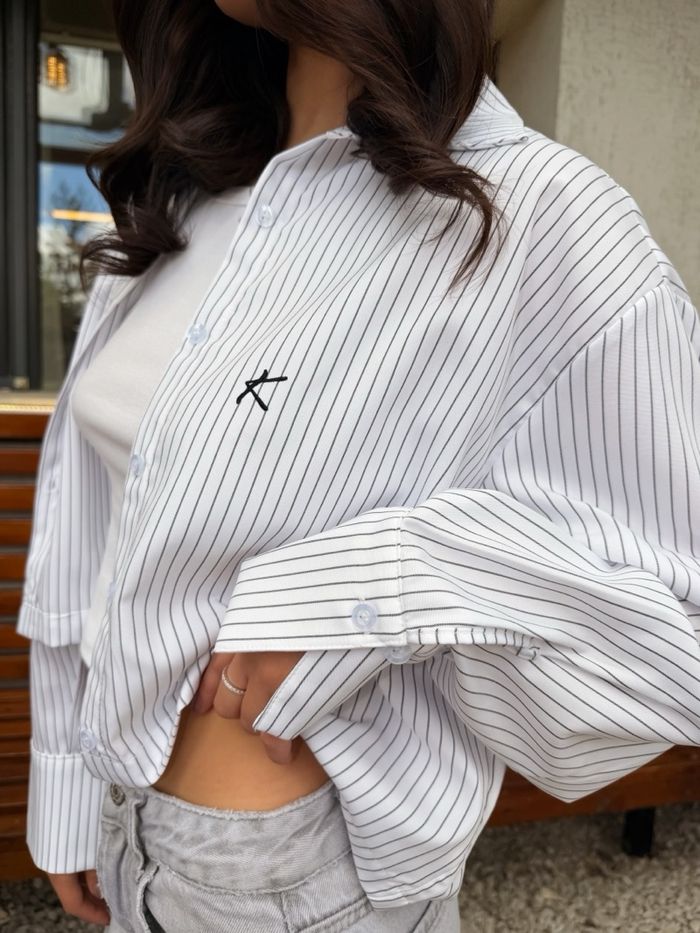 Striped shirt-Cropped