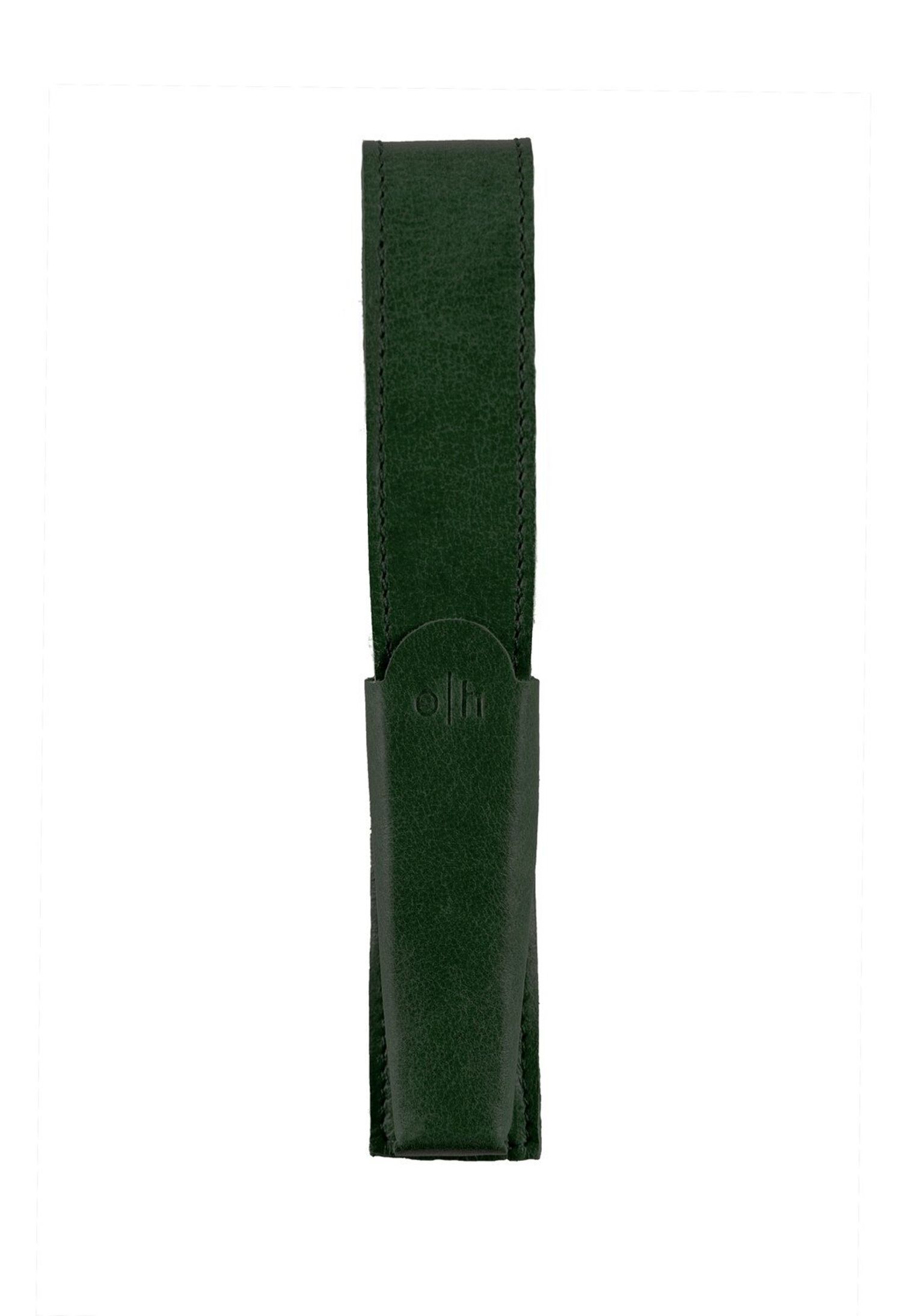 Otto-Hutt Leather pouch Green for 1 writing instrument
