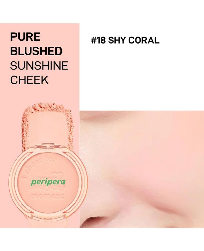 Peripera Pure Blushed Sunshine Cheek Shy Coral 18 - Хацар Өнгөлөгч 4.2g