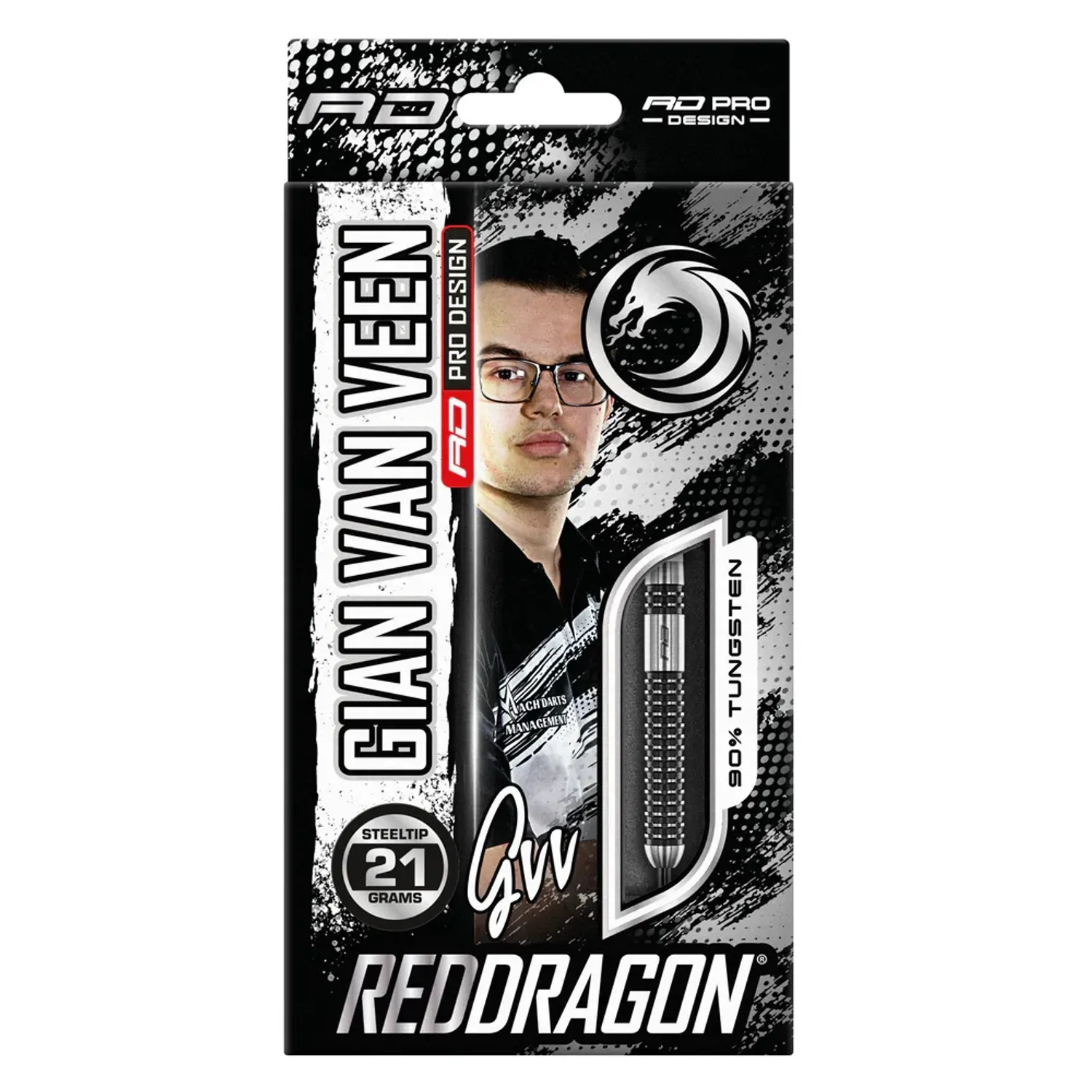 RED DRAGON GIAN VAN VEEN AXIS S.E 90% - Steel Tip