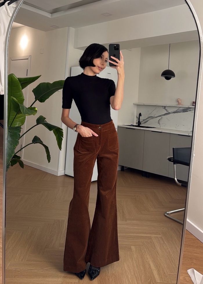 Flared Corduroy Pants