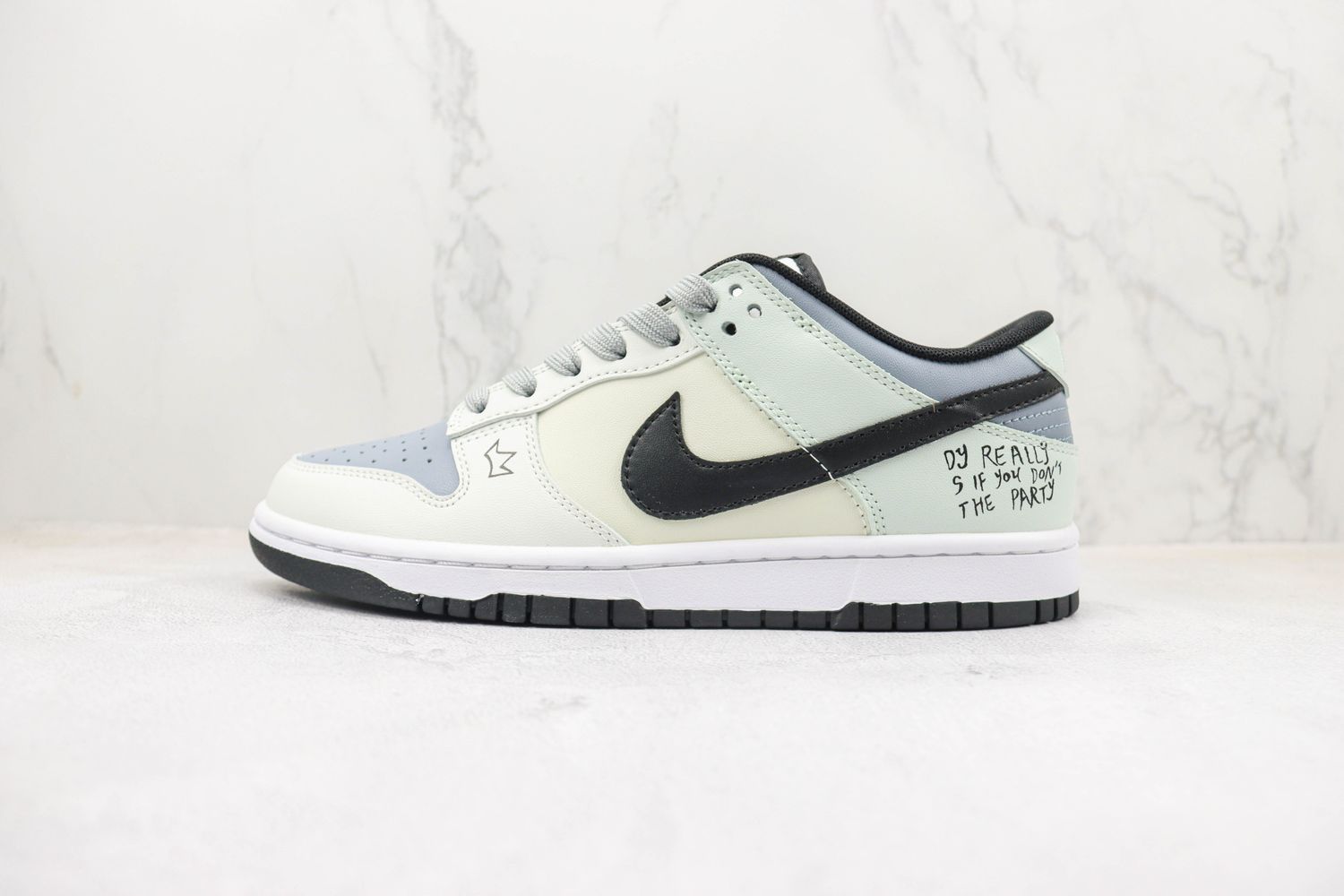 Nike Dunk Low ‘Nobody Cares If You Go To The’ Sail Grey Black