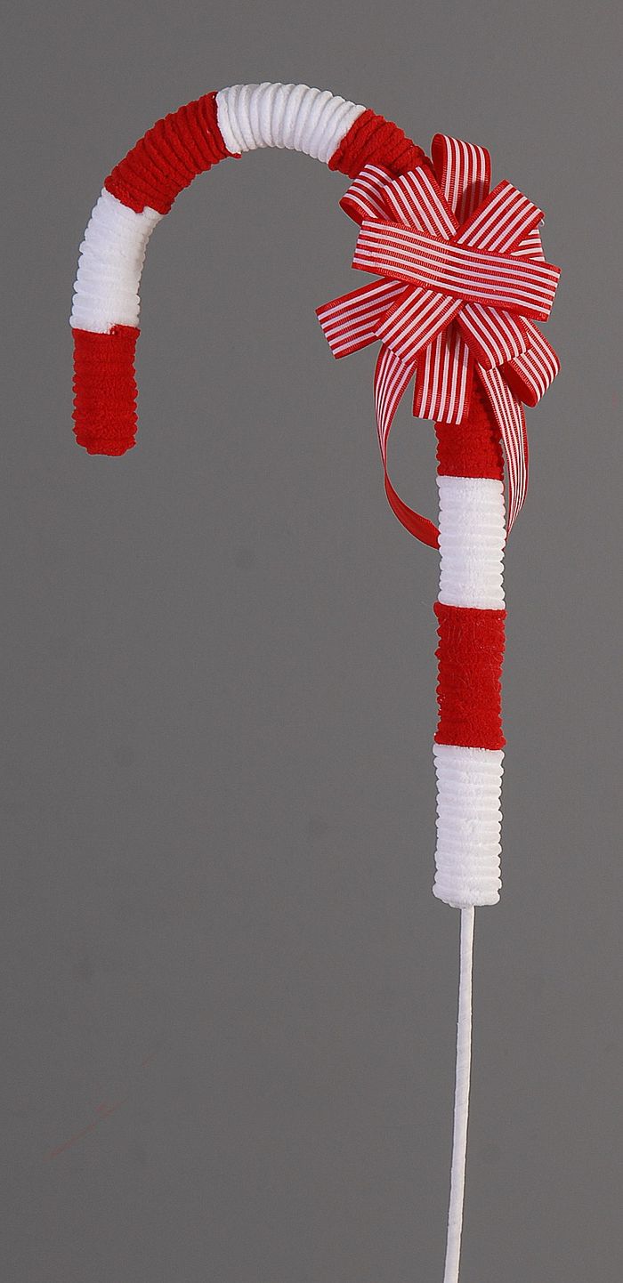 Red&white stick w/bow