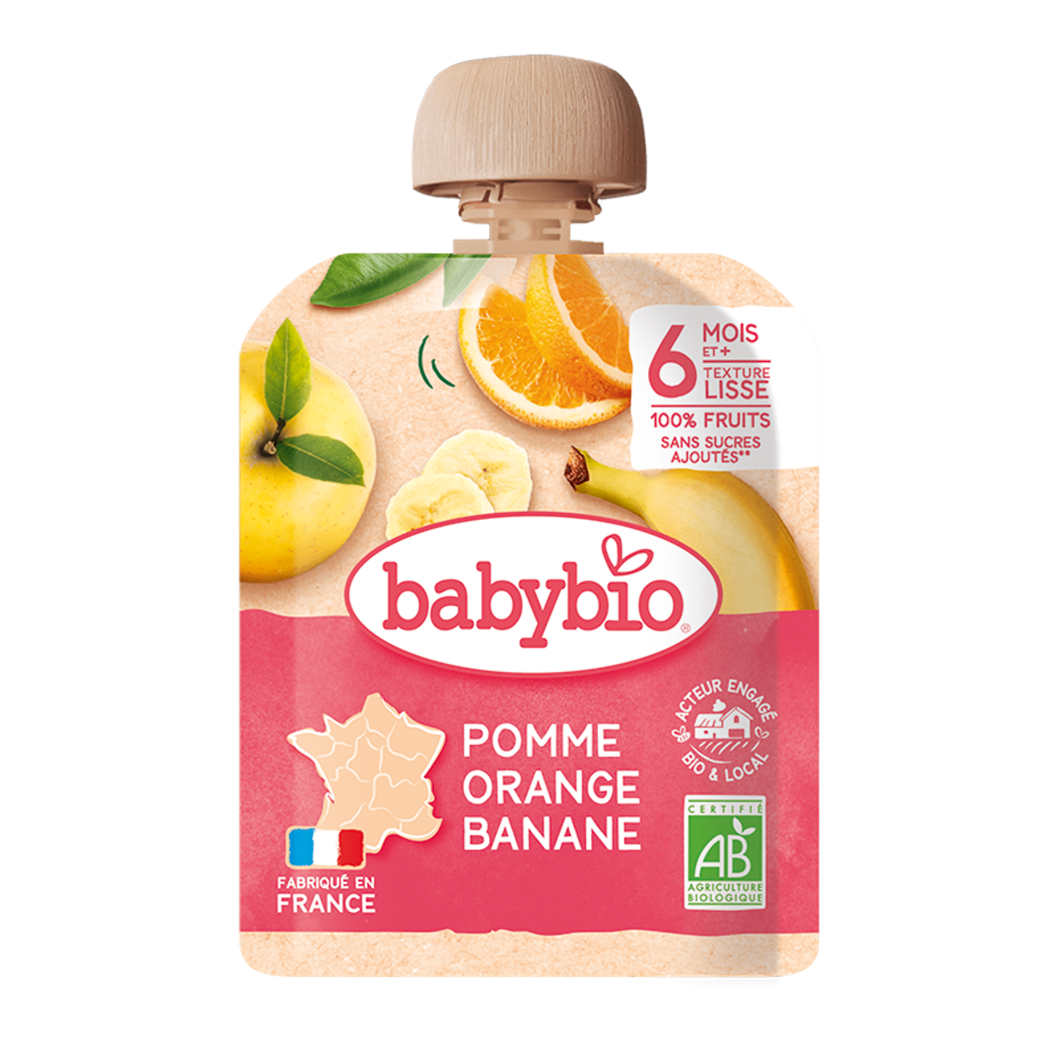 BabyBio Жүрж Гадил Алимтай нухаш 90гр 6+сар
