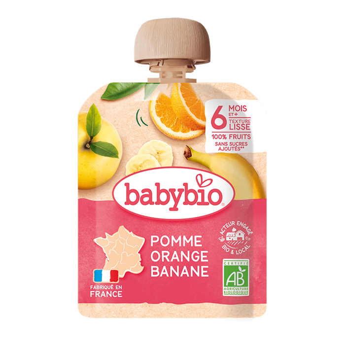 BabyBio Жүрж Гадил Алимтай нухаш 90гр 6+сар