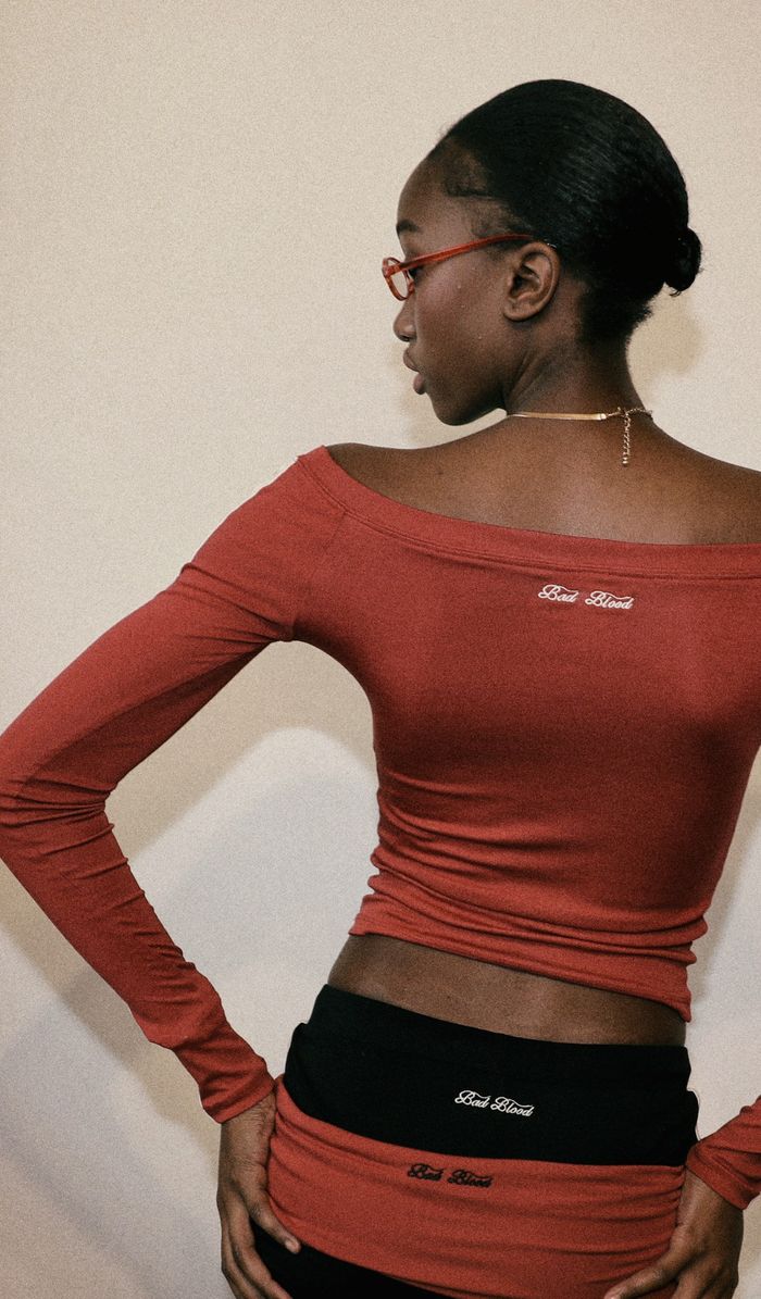  Barbara off-shoulder top - Red