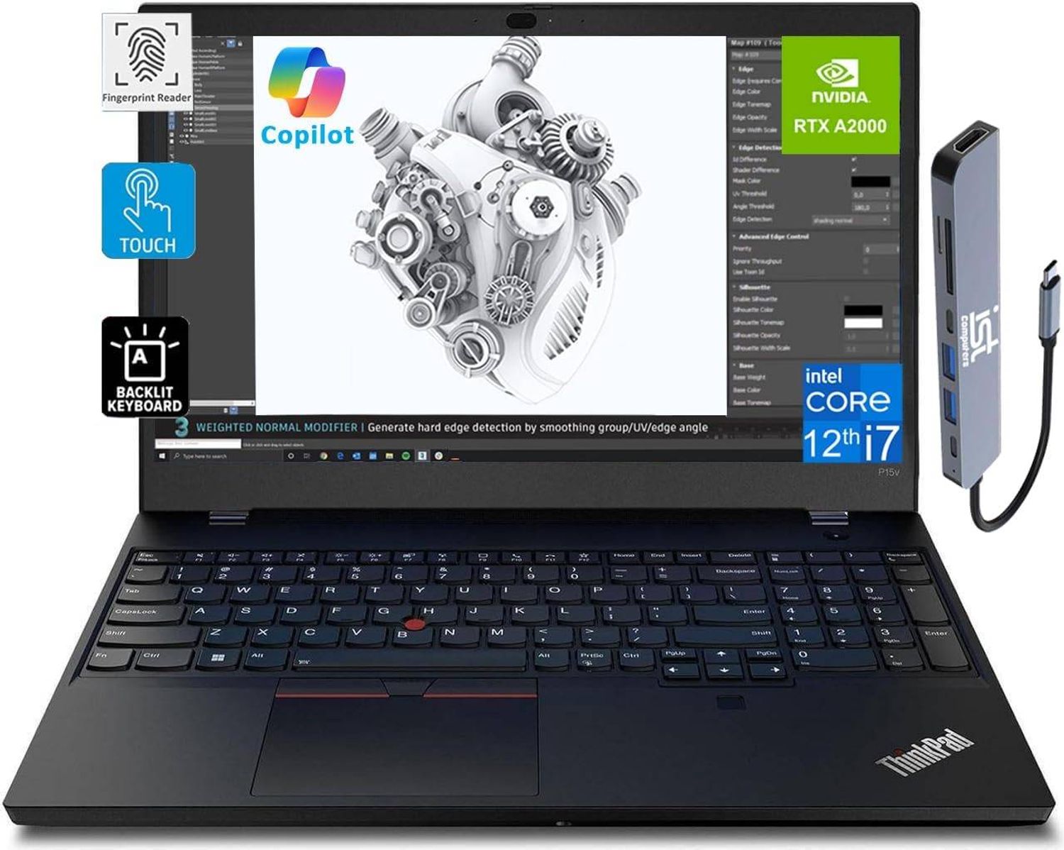Lenovo ThinkPad P15v Gen 3 15.6" FHD Display intel Core i7-12800H, NVIDIA A2000 GPU, 16GB DDR5 RAM, 512GB SSD Win 11 Pro НѲАТ-тай ҮНЭ