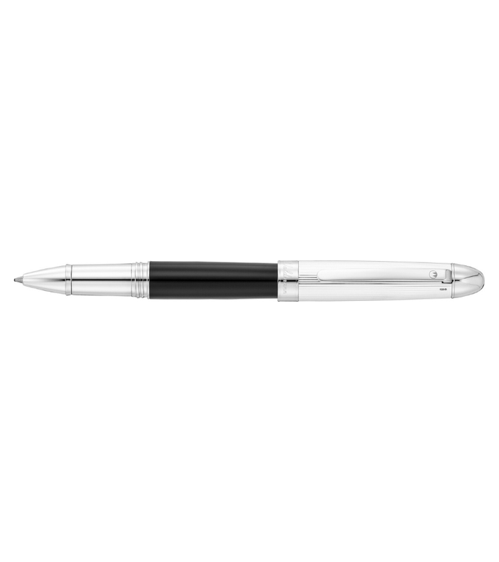 Waldmann Précieux pinstripe pattern black lacquered Rollerball Pen 