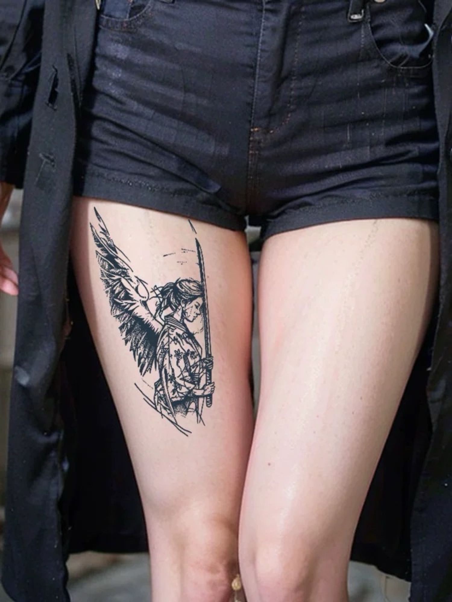 Angel with Sword Tattoo