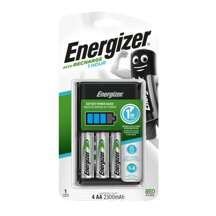 Energizer 1hr Charger + 4AA (2300mAh)