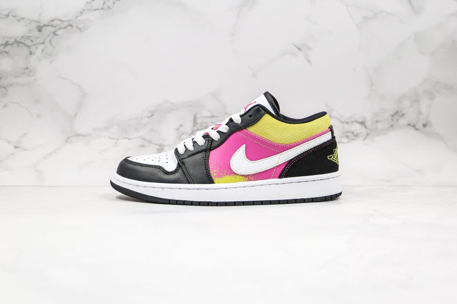 Jordan 1 Low Black Active Fuchsia Cyber