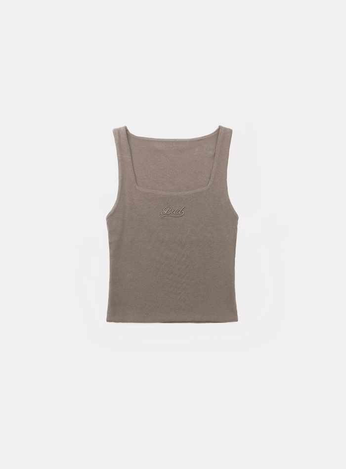Beyond Soft Square Neck Tank - Tobacco