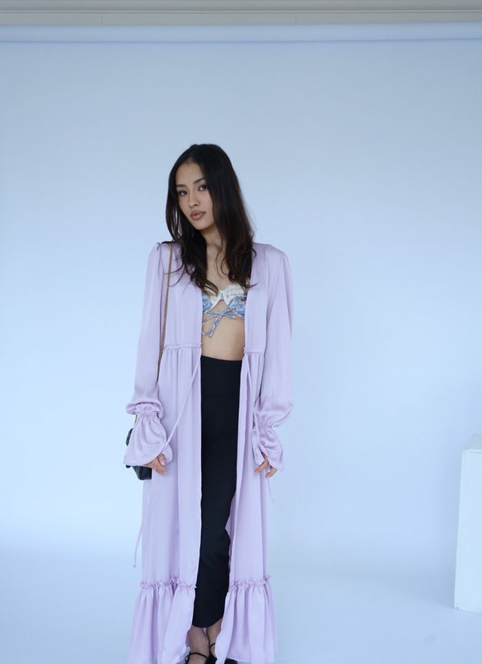 Lilac Silk Gown