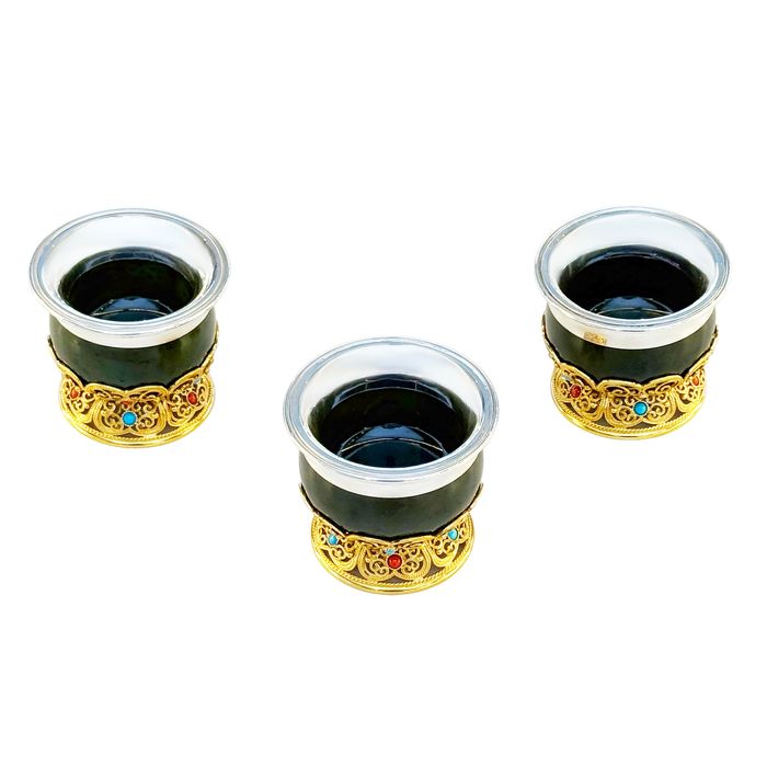 Хаш мөнгөн хундага, алтан шармал 