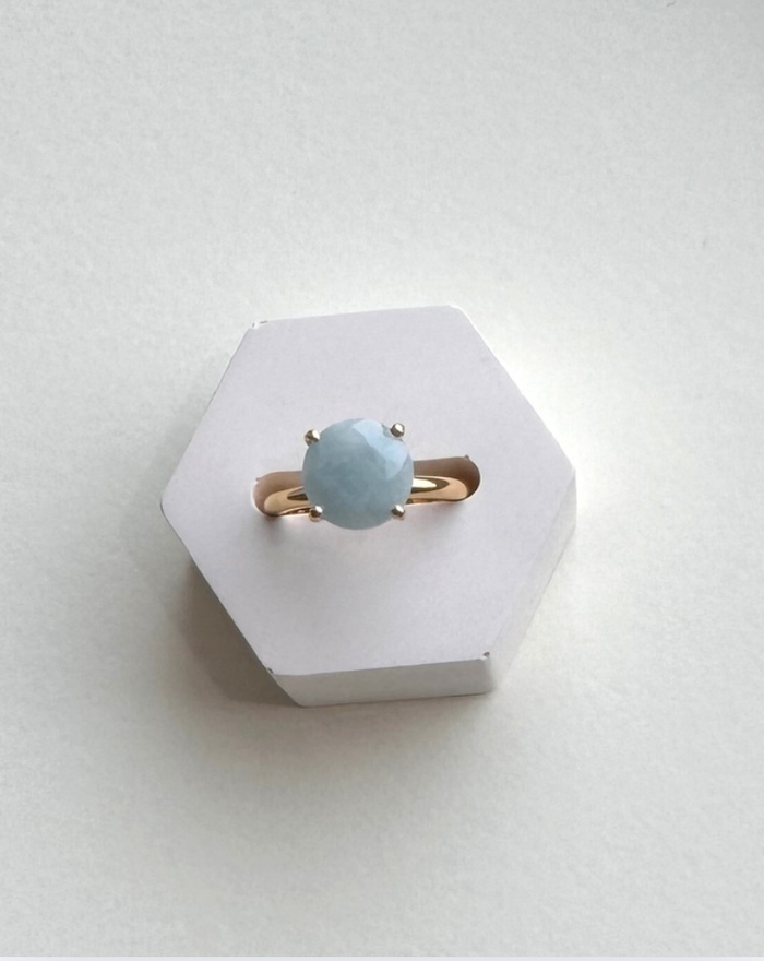 Raw aquamarine ring/ Акуамарин бөгж