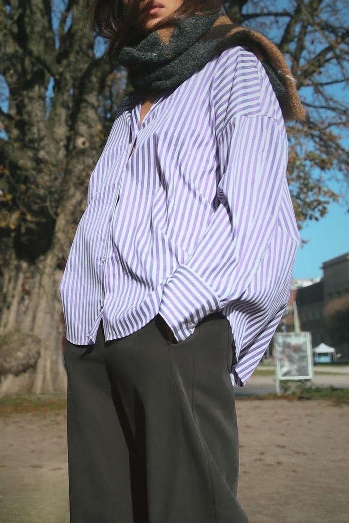 Zara purple stripped sorochik