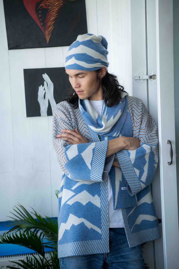 Кавказын уулс UNISEX малгай- Бүдэг цэнхэр өнгө  