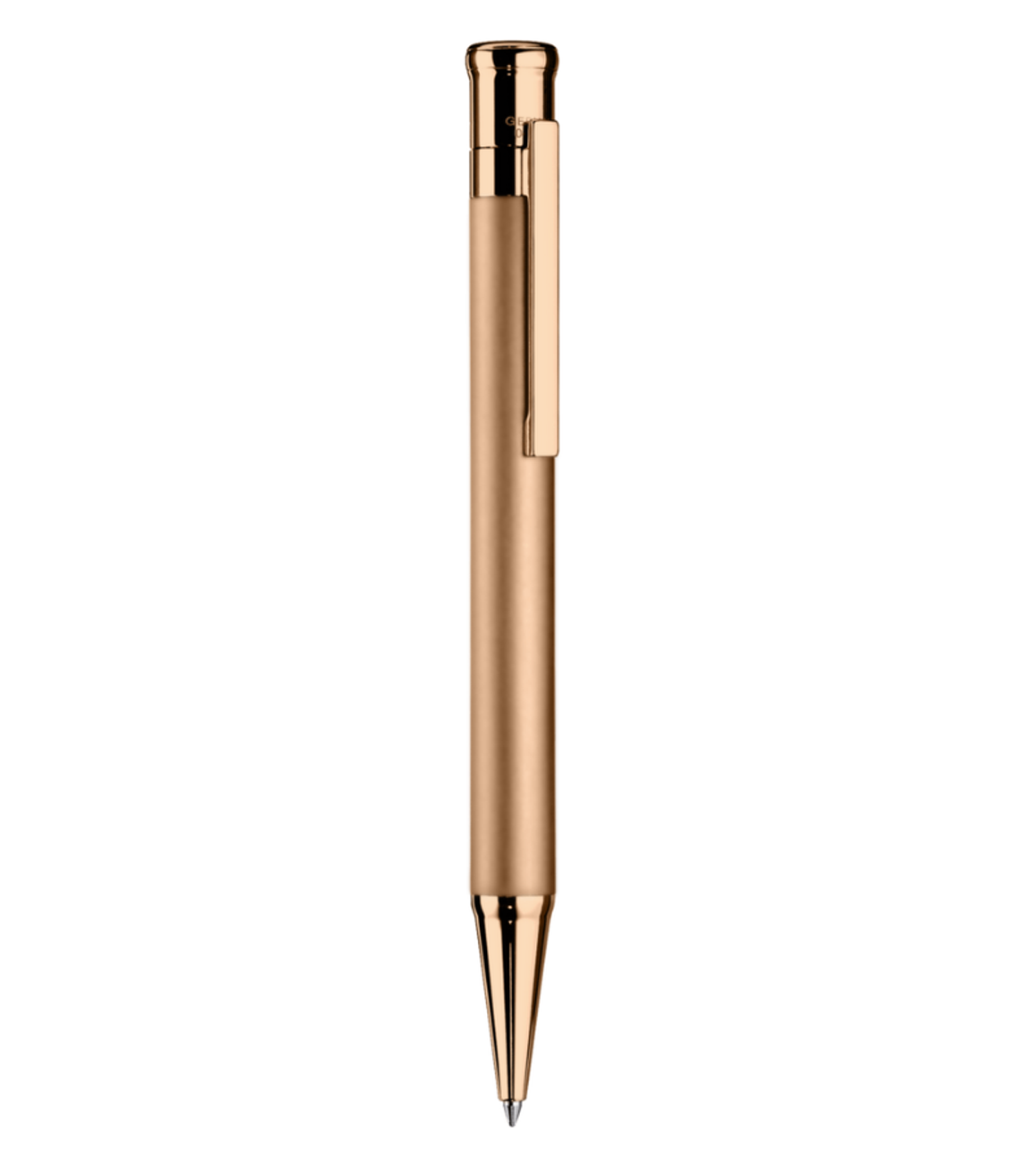 Otto-Hutt Design 04 Ballpoint pen -Rose gold, Barrel rosegold plated matte, parts rosegold plated shiny