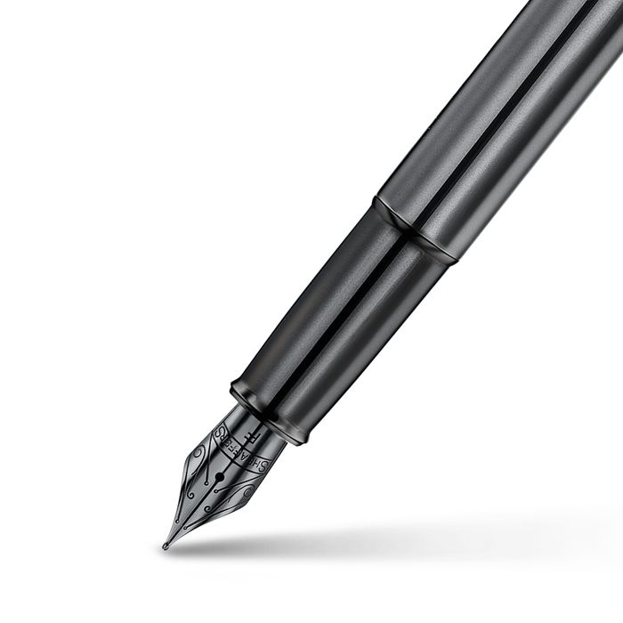 Sheaffer 100 9375 Ionic Gunmetal Grey Fountain Pen with Shiny PVD Trims