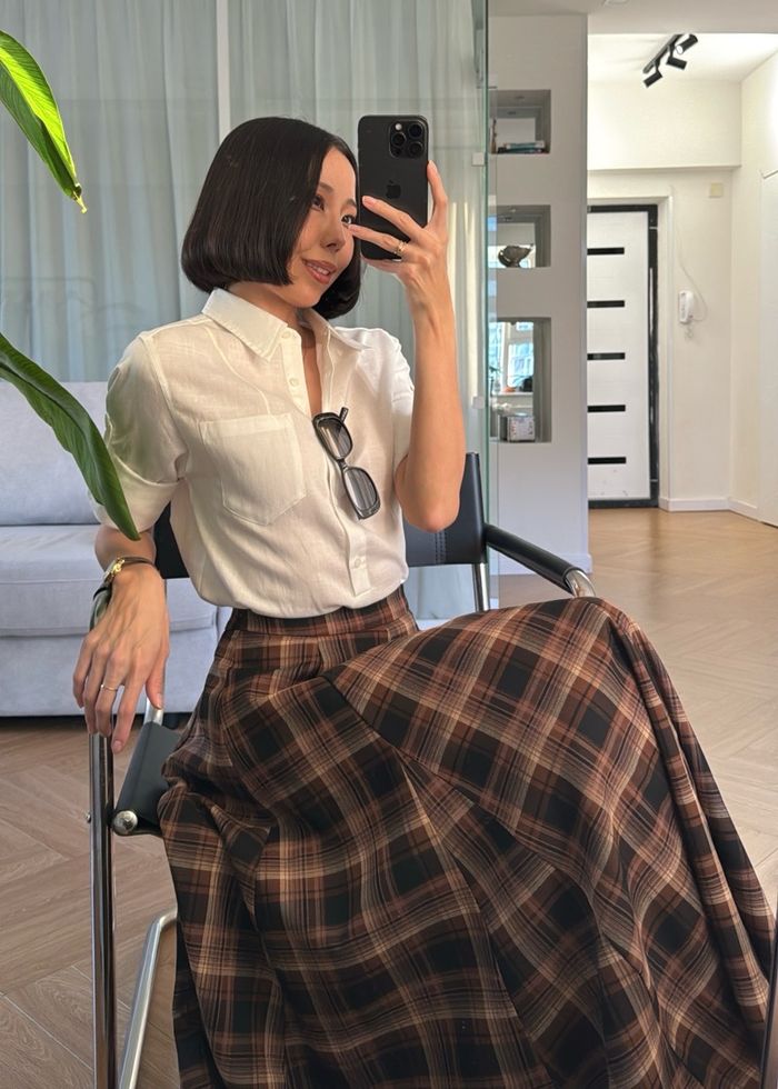 Linen Blend Collared Shirt