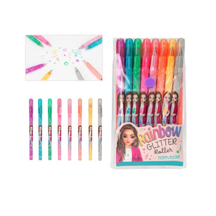 TOPModel Rainbow Glitter Gel Pen Se