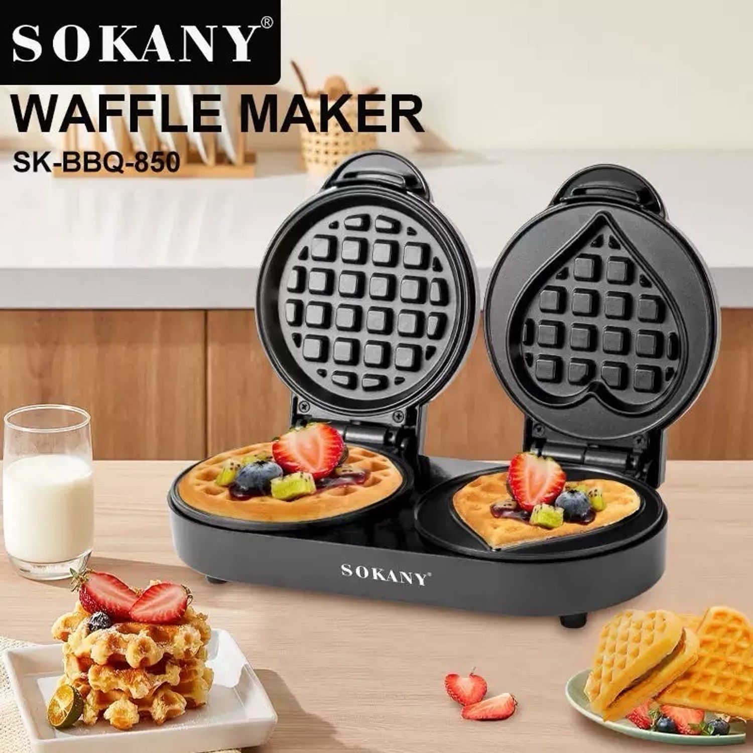 Waffle maker (Дугуй & зүрх)