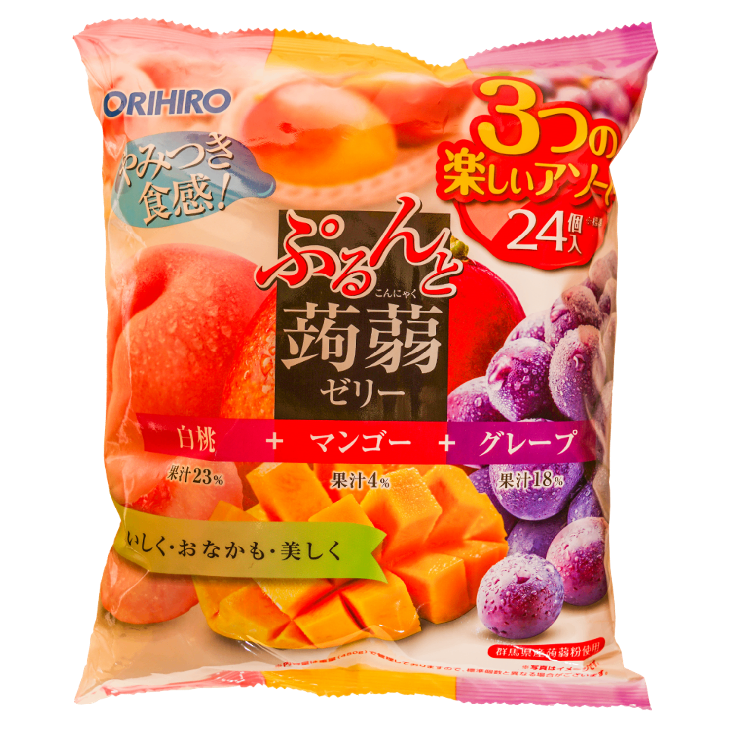 Orihiro Peach & Mango & Grape jelly 12/480gr