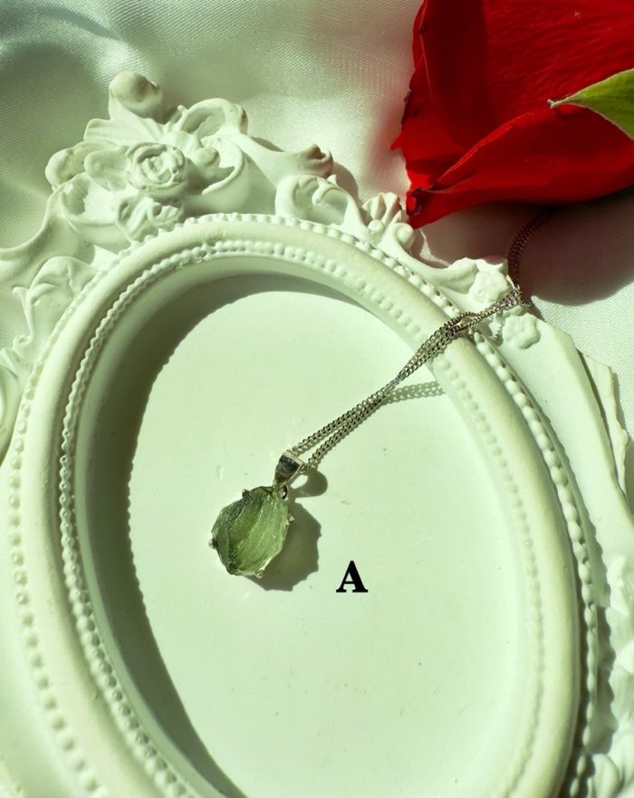 Moldavite S925 Necklace | Молдавит S925 мөнгөн зүүлт