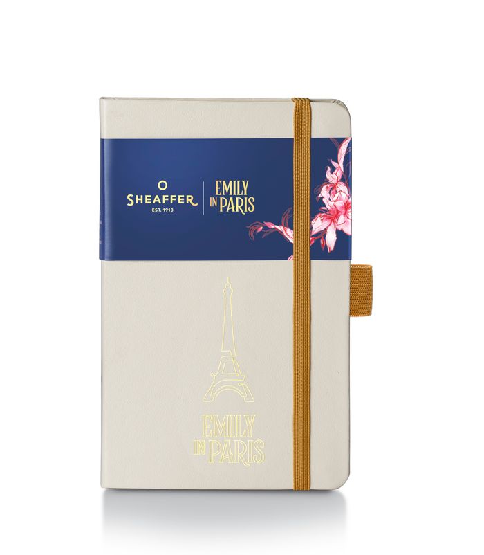 NOTEBOOK SHEAFFER EIP SMALL HARD COVER 90GSM INK FRIENDLY PAPER WITH EMBOSSED EIFFEL TOWER BEIGE
