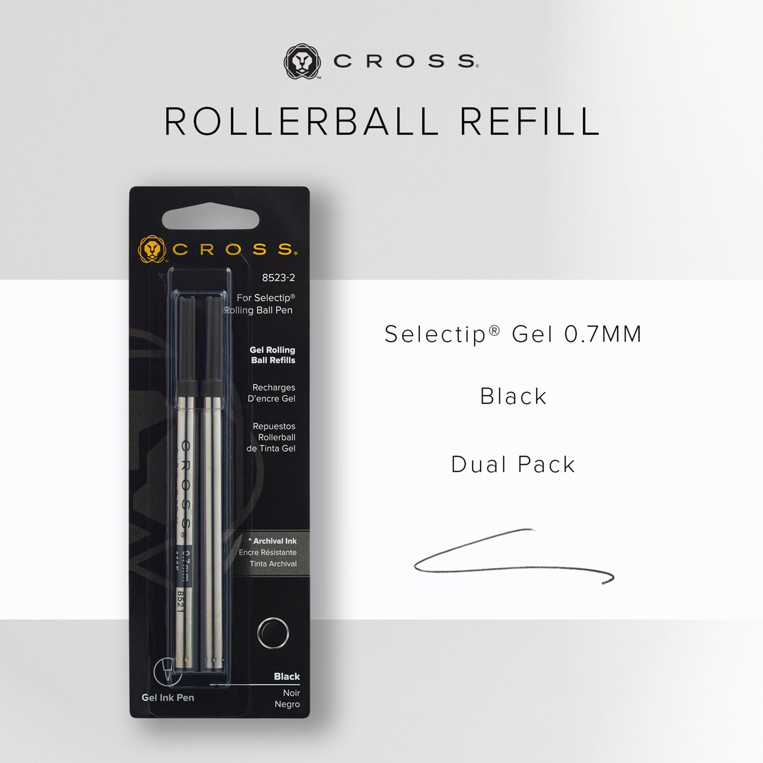 SelectipBlack - Dual Pack Gel Rolling Bal Refill