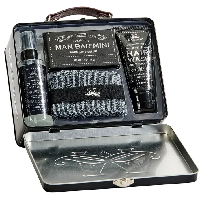 Man bar Travel gift set - Midnight amber