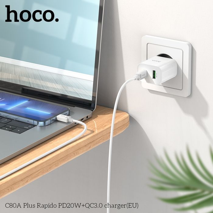 Hoco C80A Plus Rapido (20 Ватт +QC3.0) Цэнэглэгч (Евро)