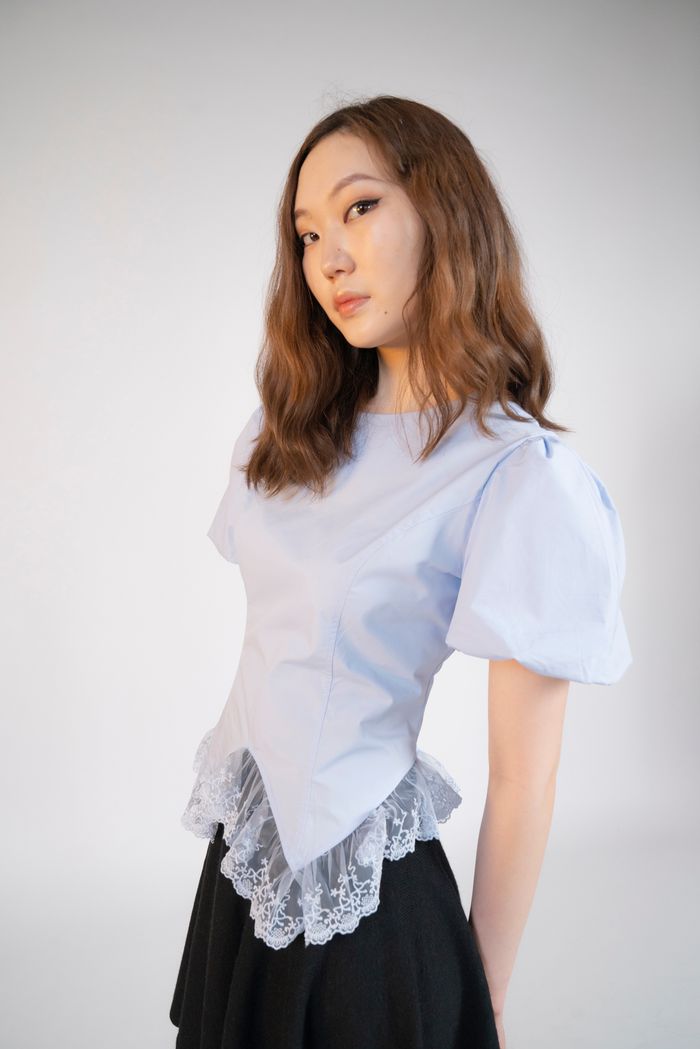 Tie blouse