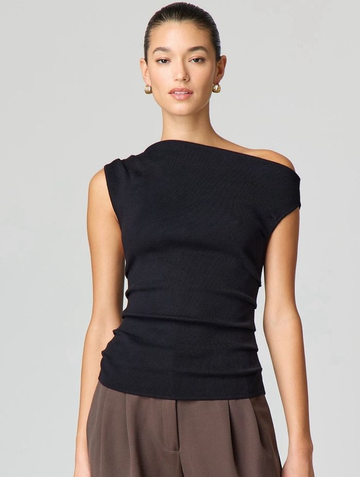 Off shoulder knit top