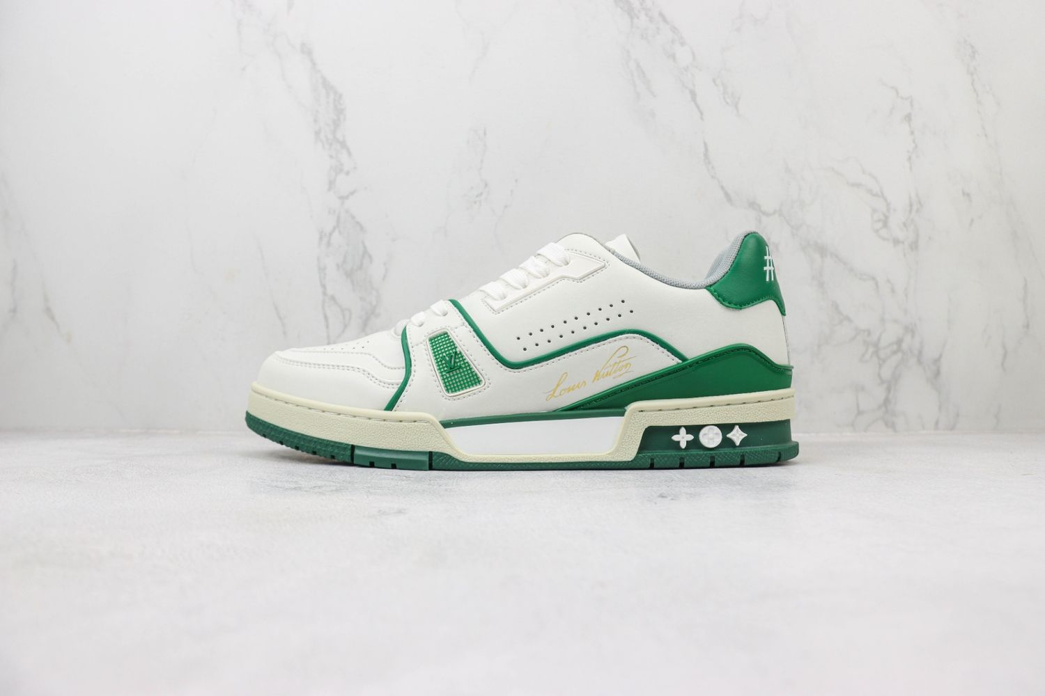 LOUIS VUITTON Trainer Sneakers 'White Green'