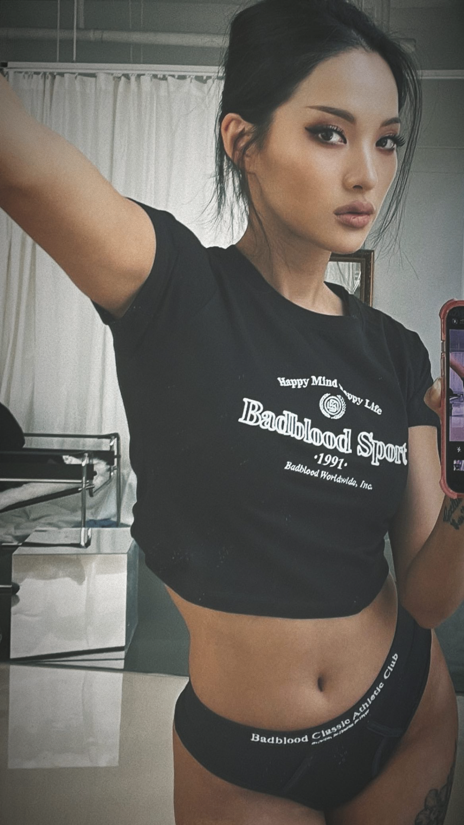 Classic Spot Crop Baby Tee - Black