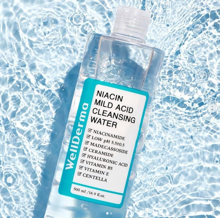 Wellderma Niacin Mild Acid Cleansing Water 500ml