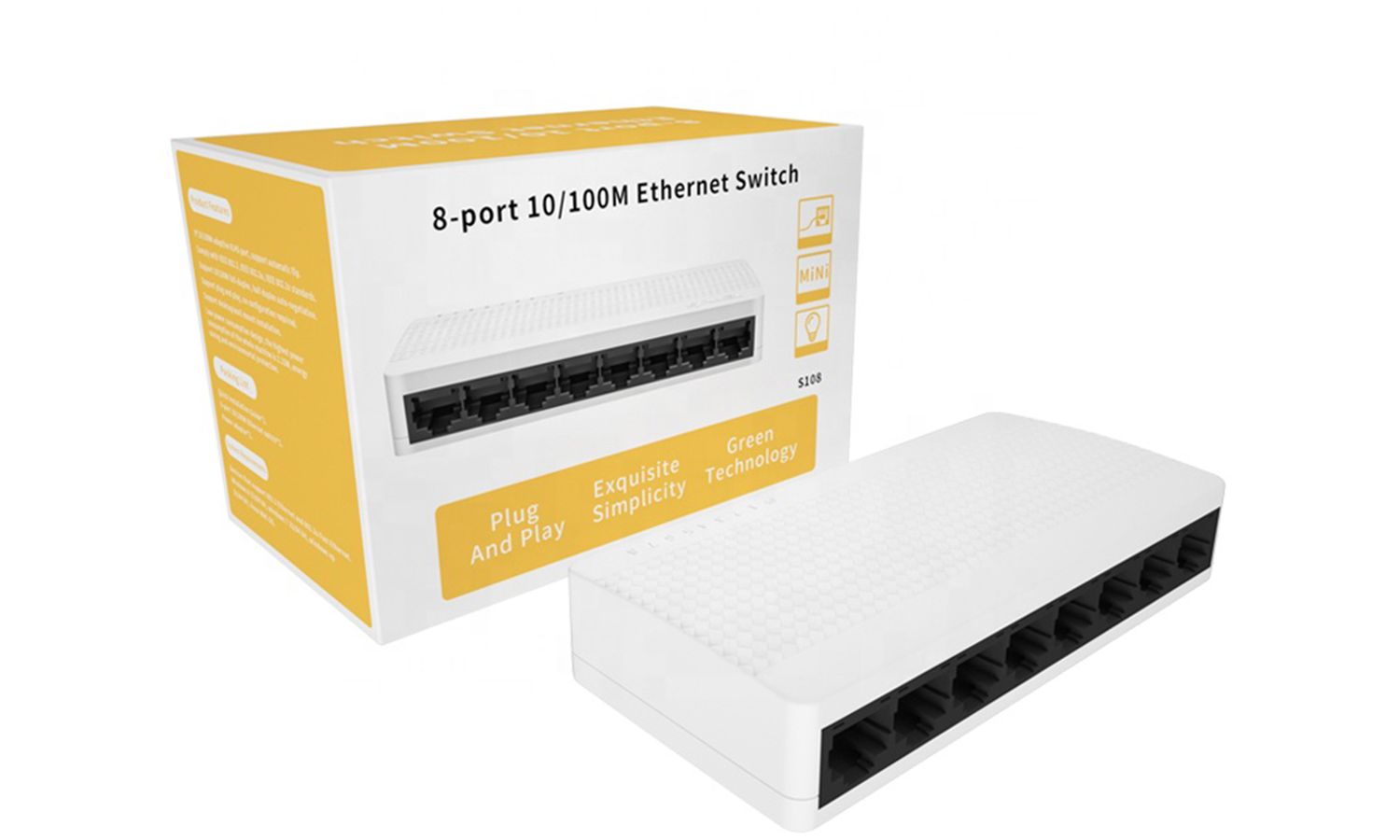 Tenda S108 8-Port 10/100Mbps Desktop Network Switch