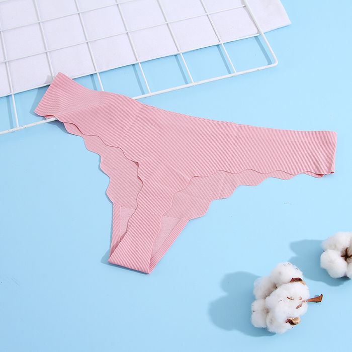 Seamless Comfortable Thong for Ladies(Pink)(S)