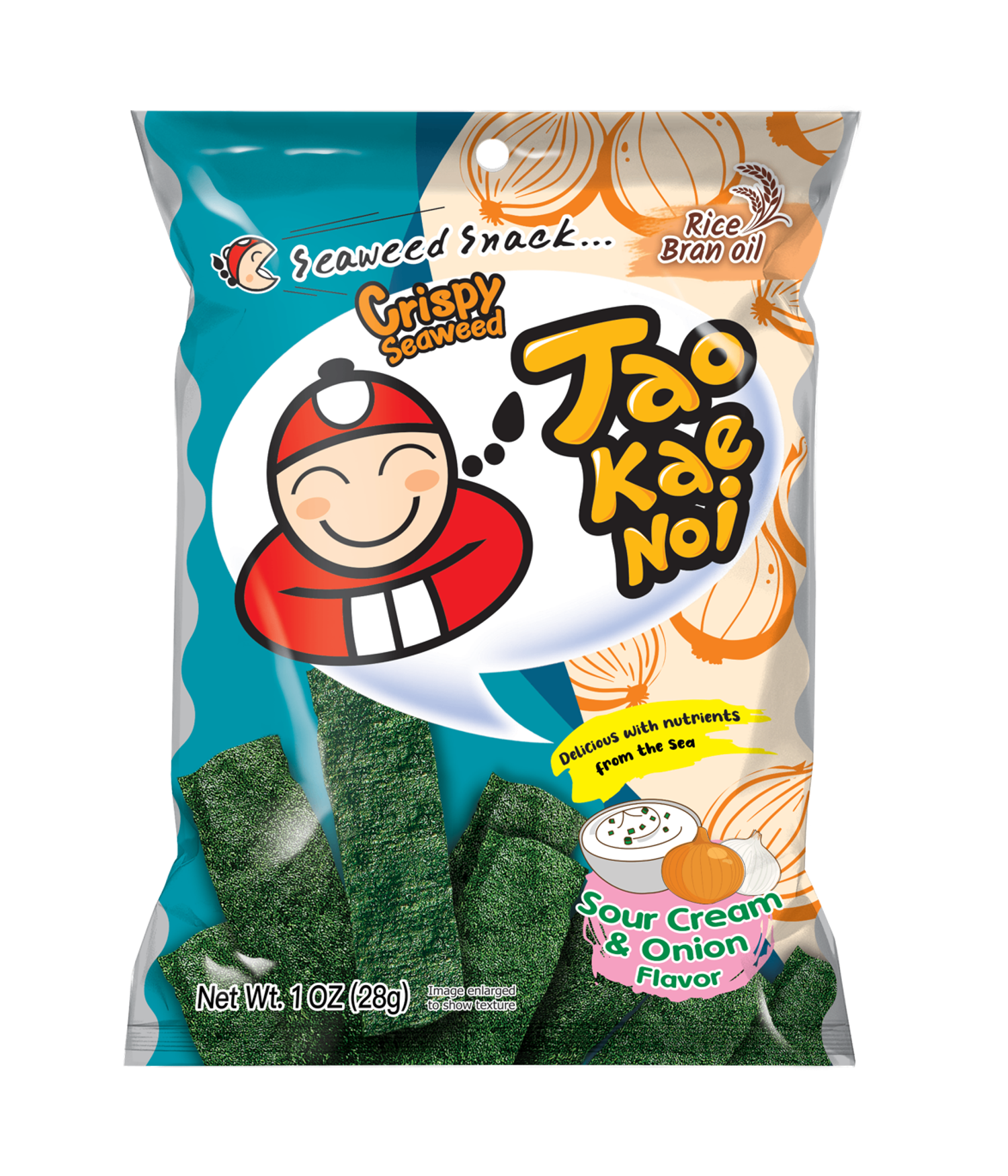 Crispy Seaweed Sour Cream&Onion Далайн байцааны чипс цөцгий сонгинотой 28гр