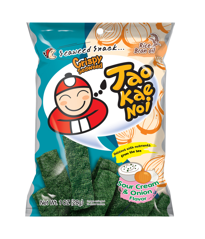 Crispy Seaweed Sour Cream&Onion Далайн байцааны чипс цөцгий сонгинотой 28гр