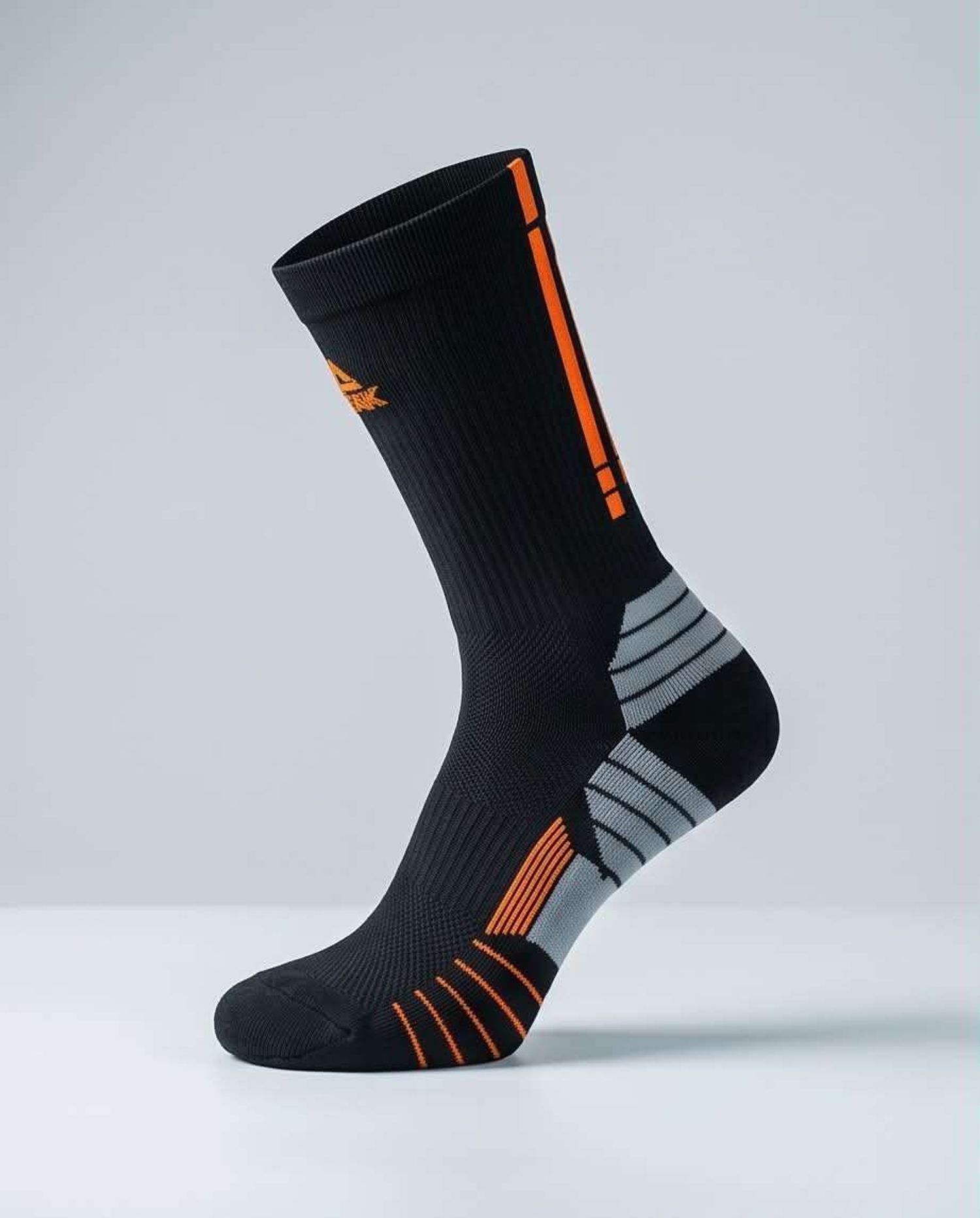 running socks black white